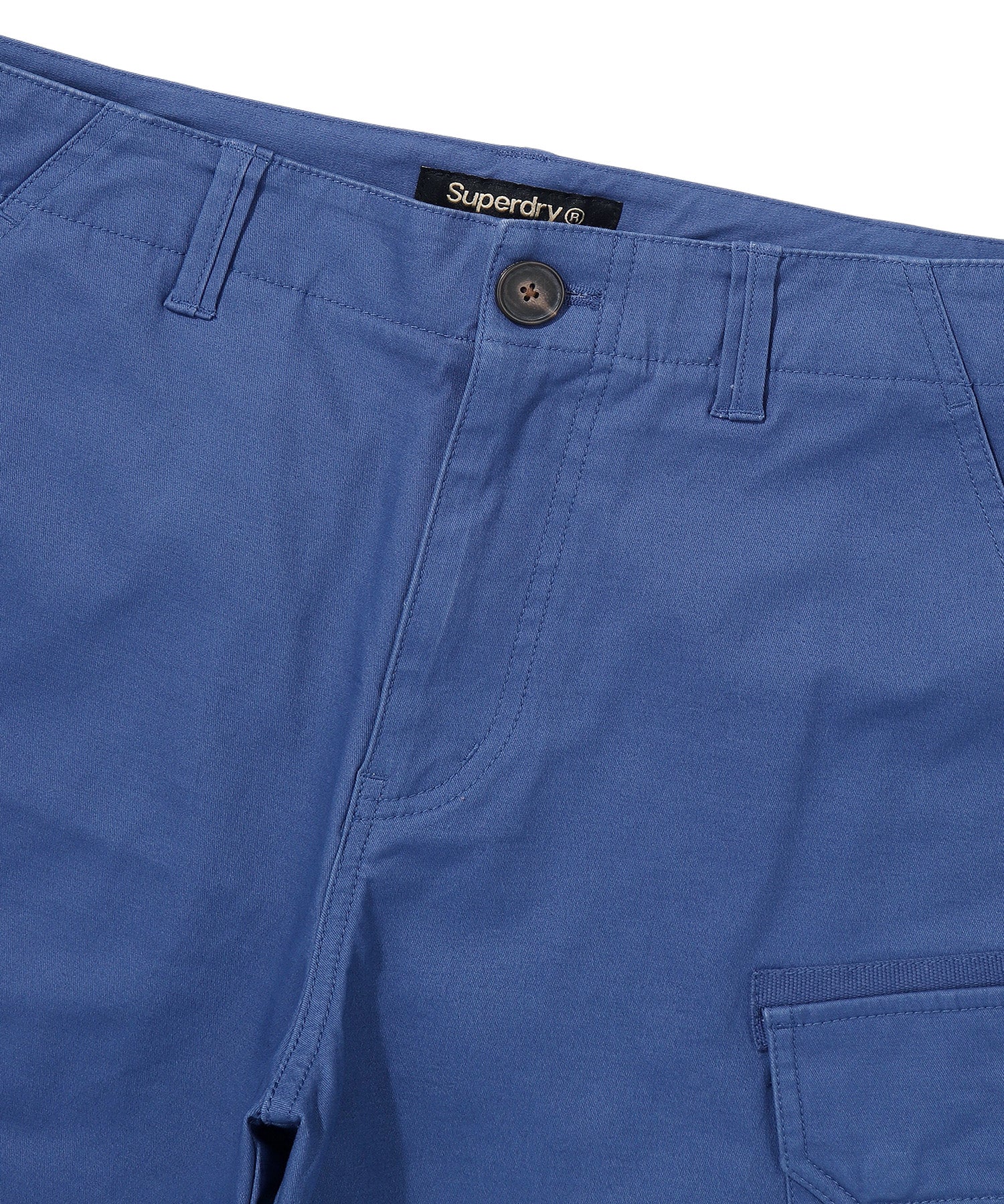 Label Cargo Cotton Shorts - D/Blue