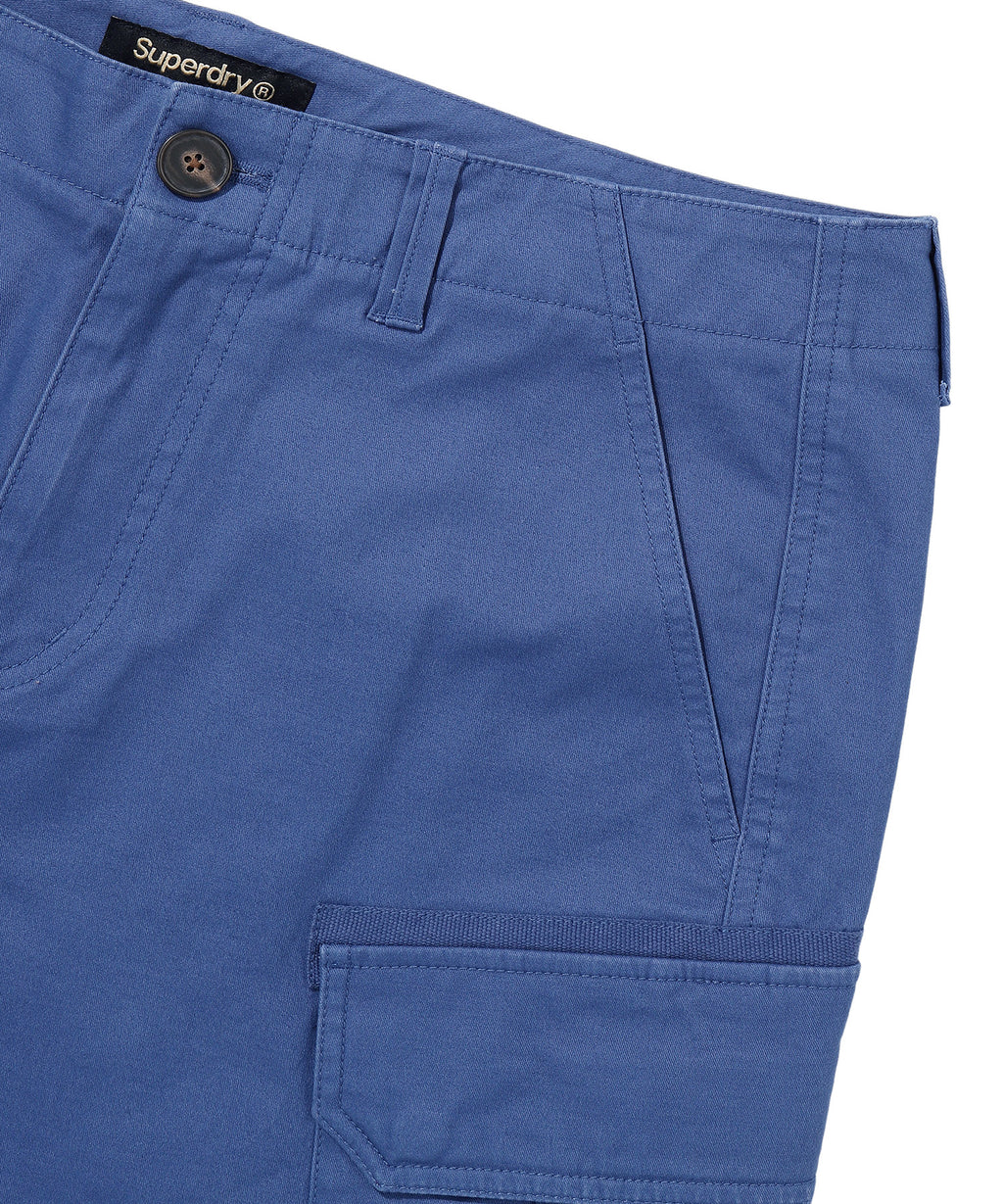 Label Cargo Cotton Shorts - D/Blue