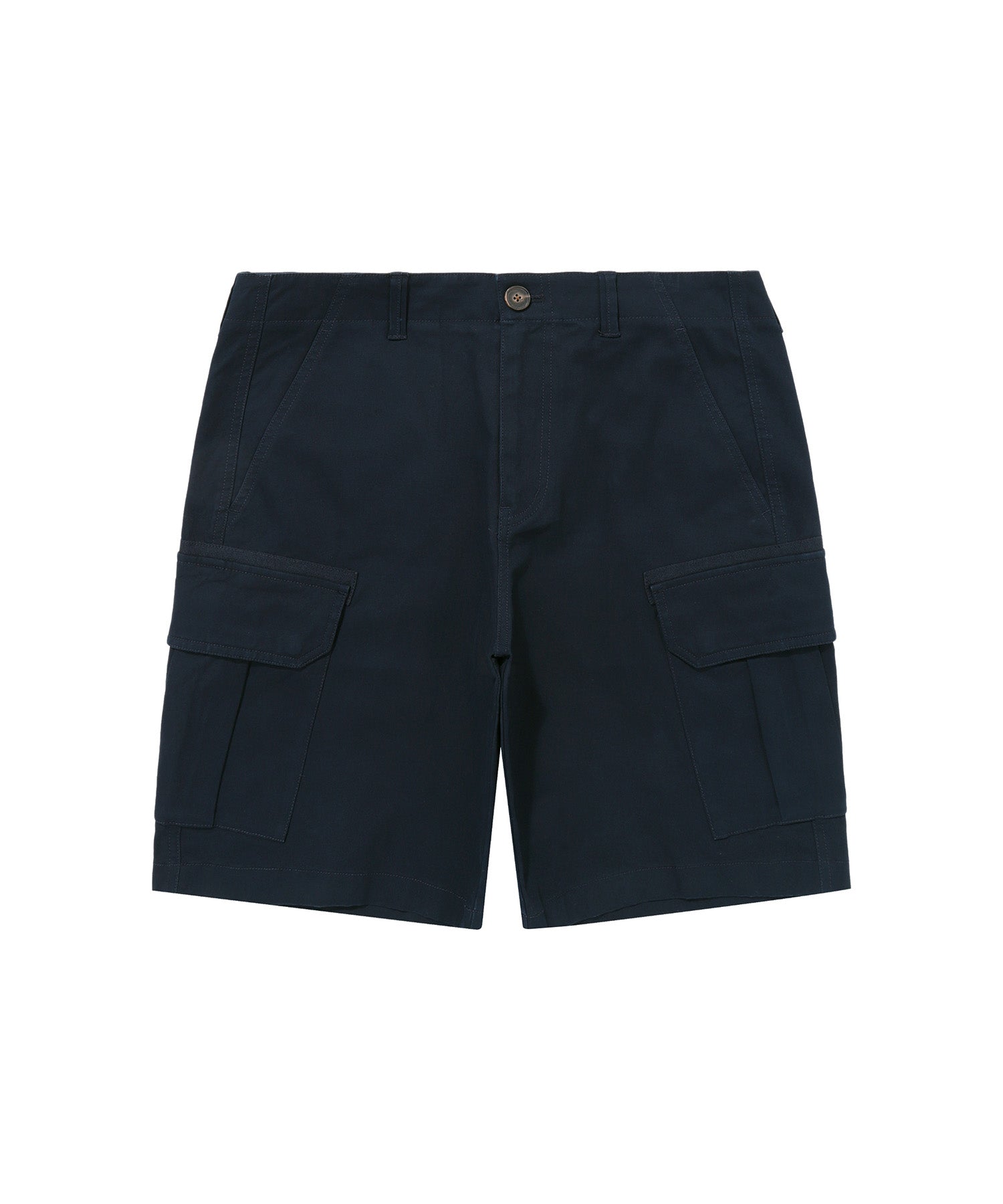 Label Cargo Cotton Shorts - D/Navy