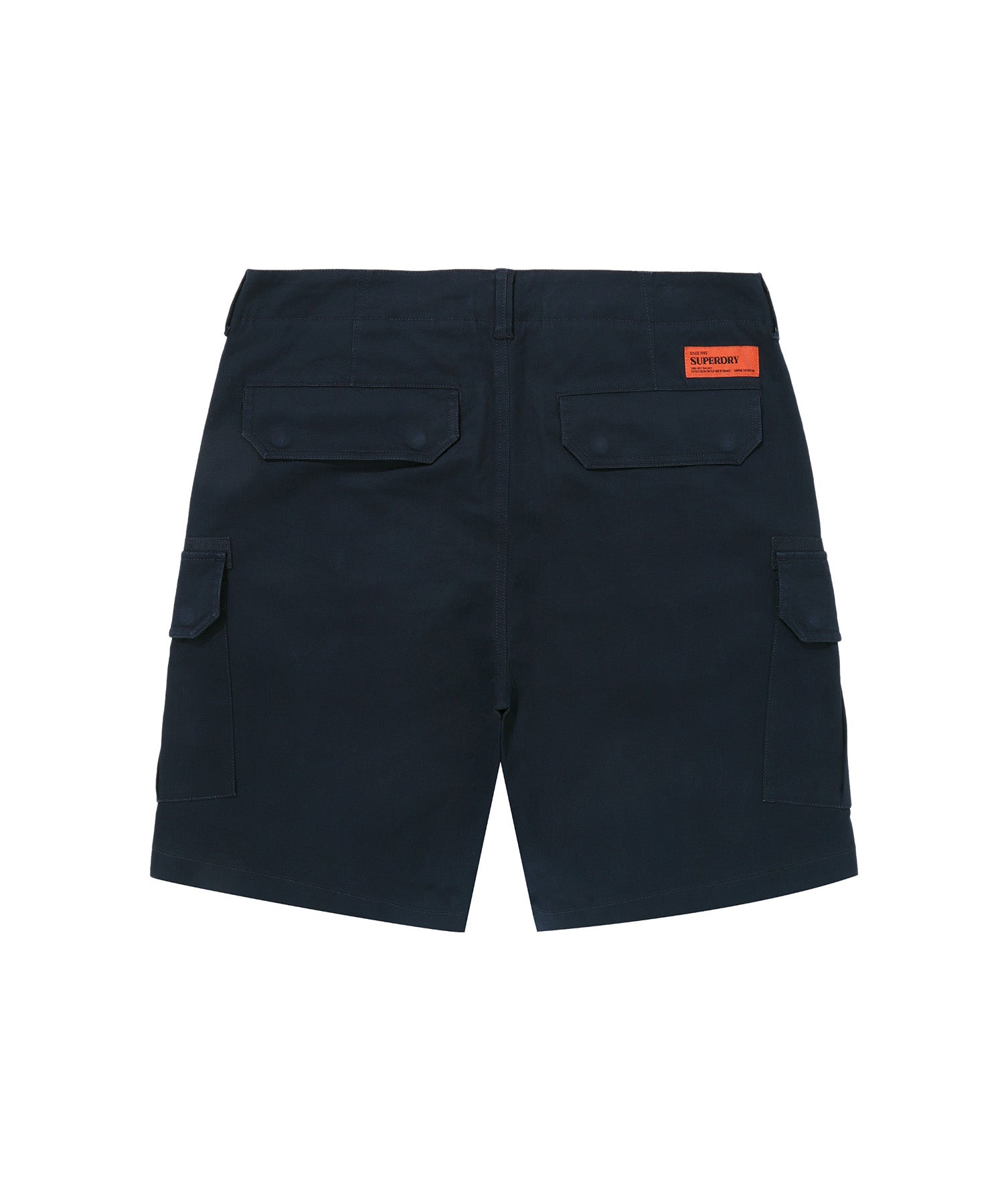 Label Cargo Cotton Shorts - D/Navy