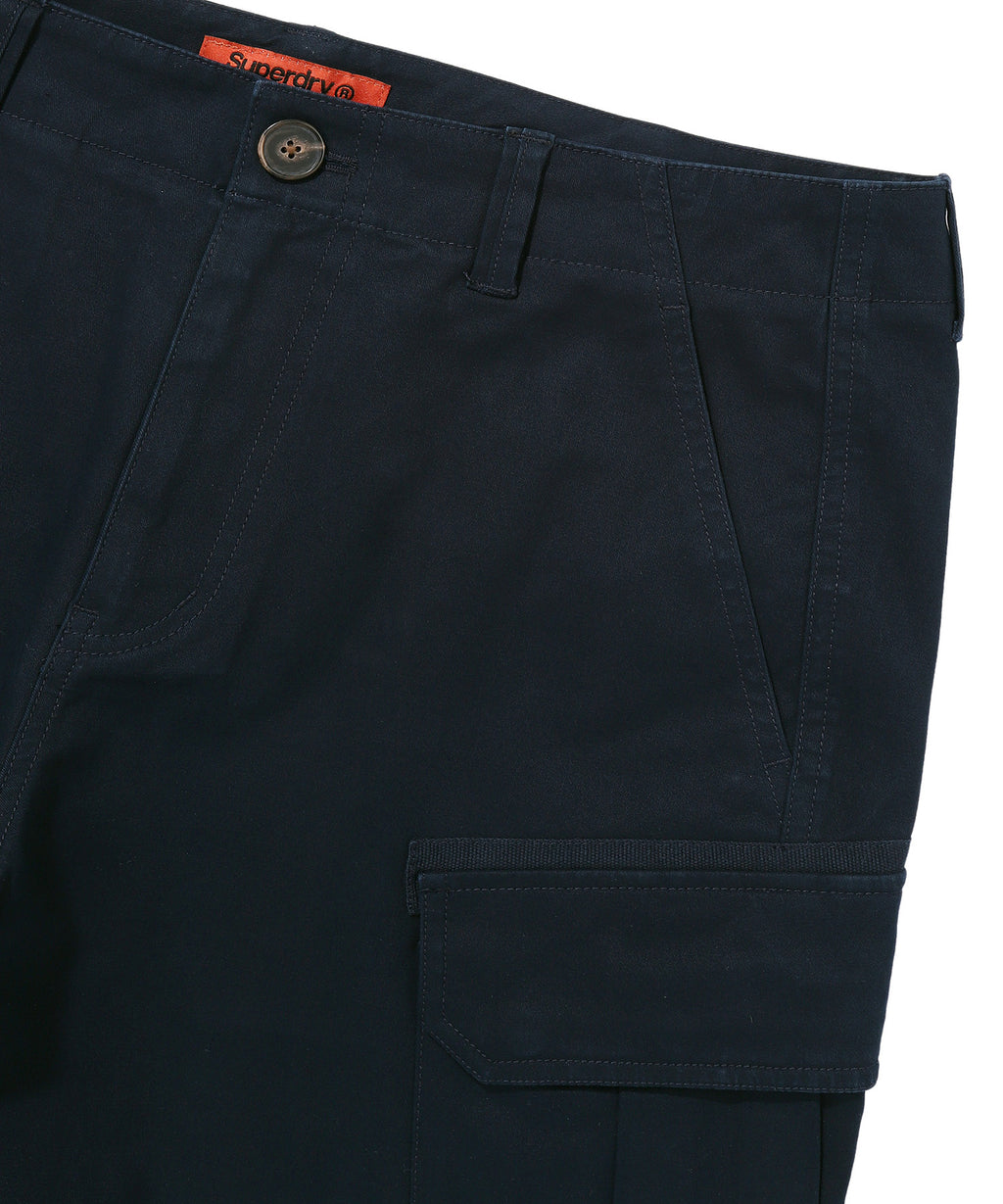 Label Cargo Cotton Shorts - D/Navy