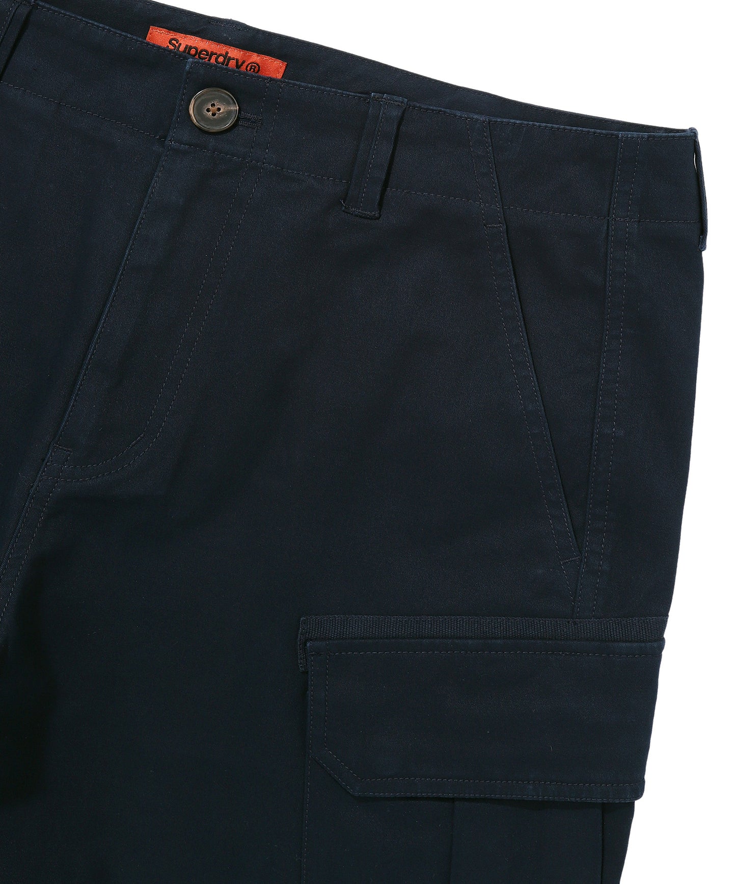Label Cargo Cotton Shorts - D/Navy