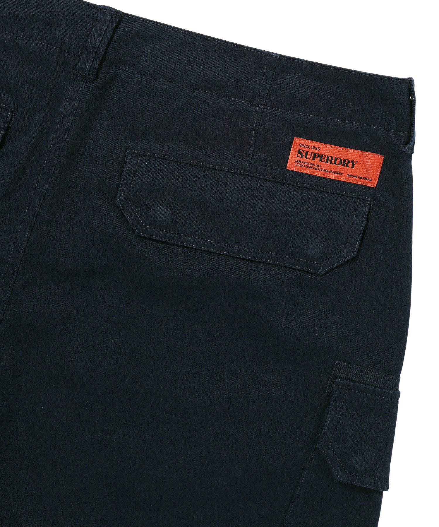 Label Cargo Cotton Shorts - D/Navy