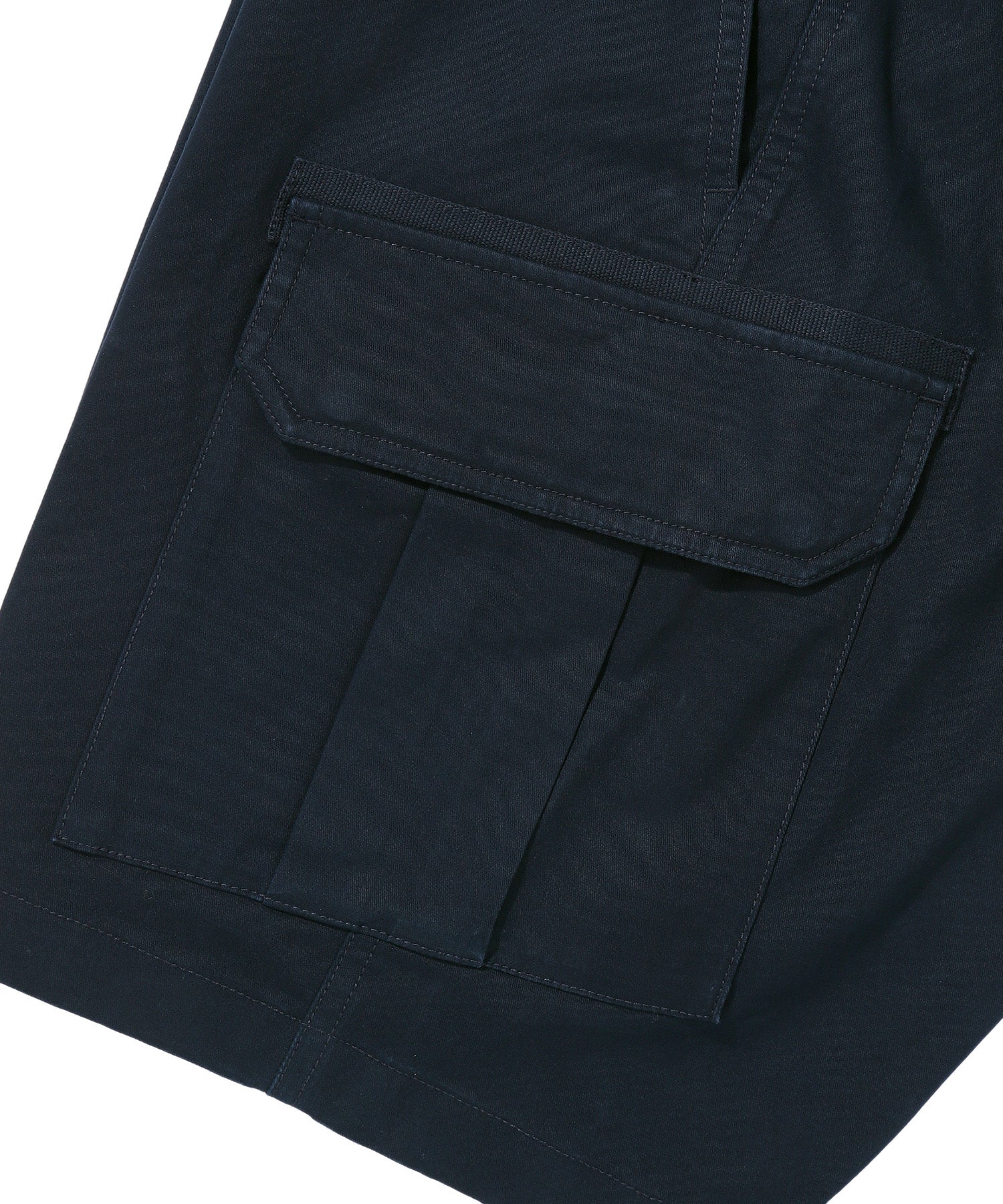 Label Cargo Cotton Shorts - D/Navy