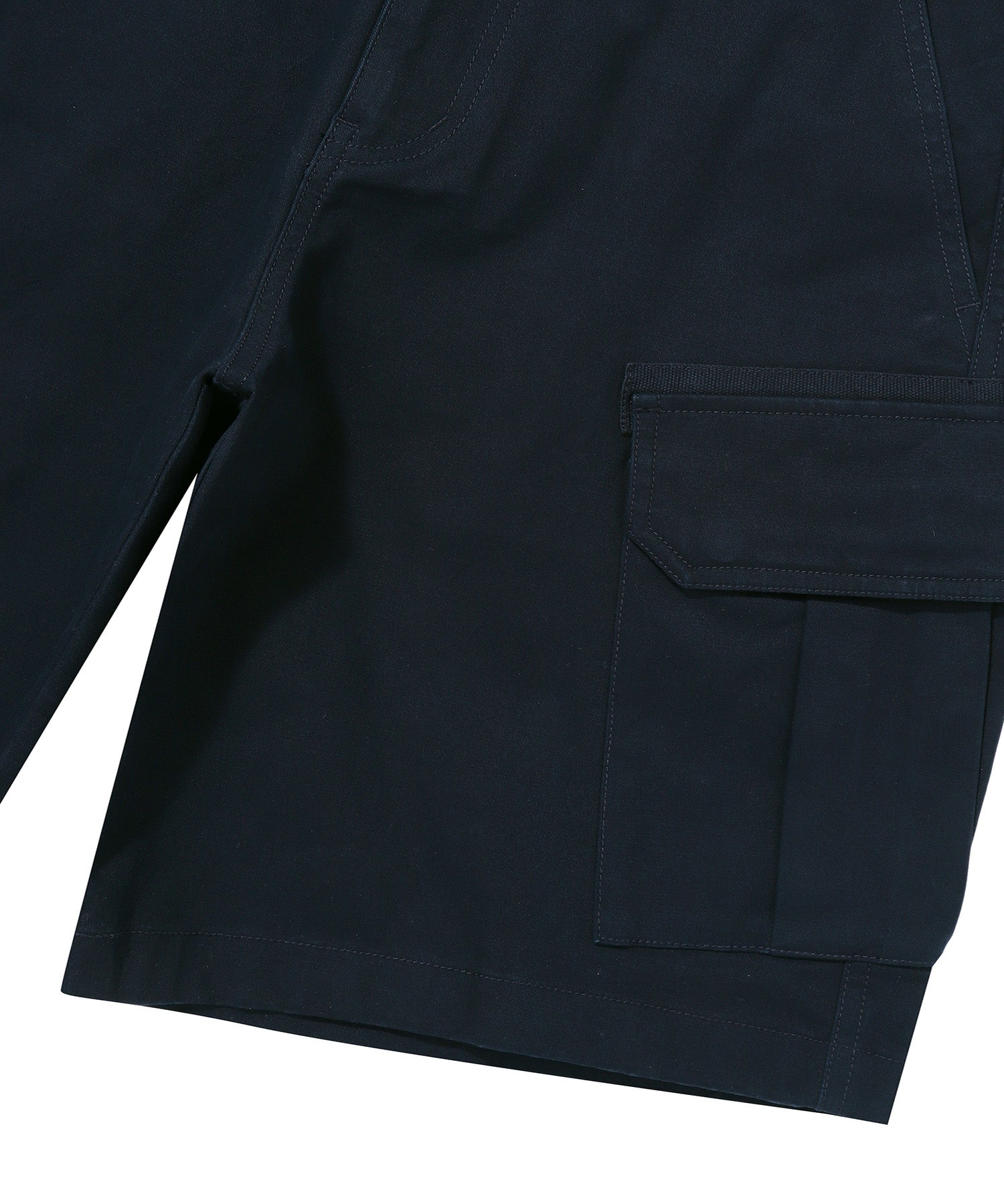 Label Cargo Cotton Shorts - D/Navy
