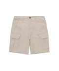 Label Cargo Cotton Shorts - L/Beige