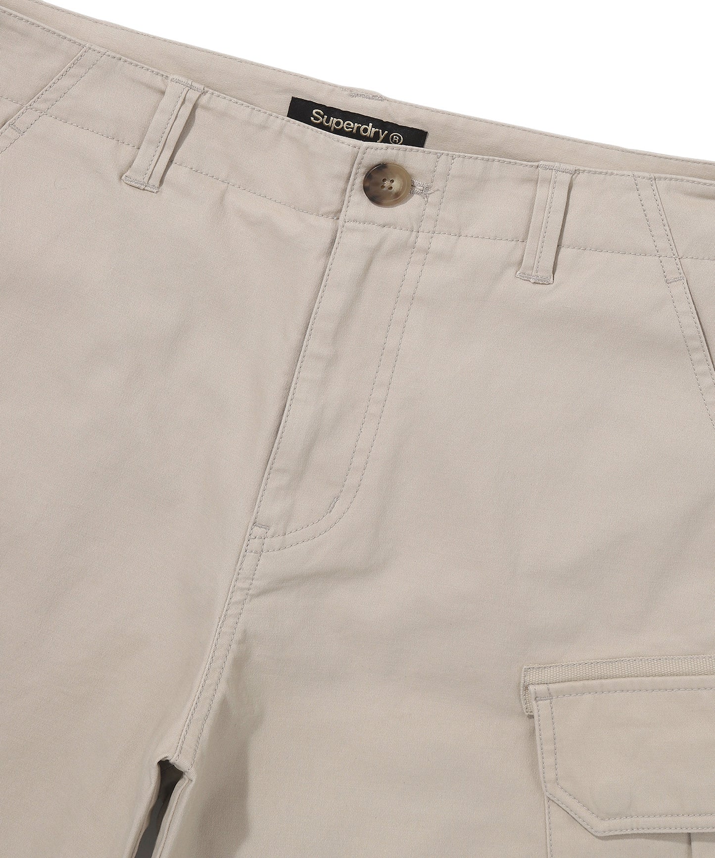 Label Cargo Cotton Shorts