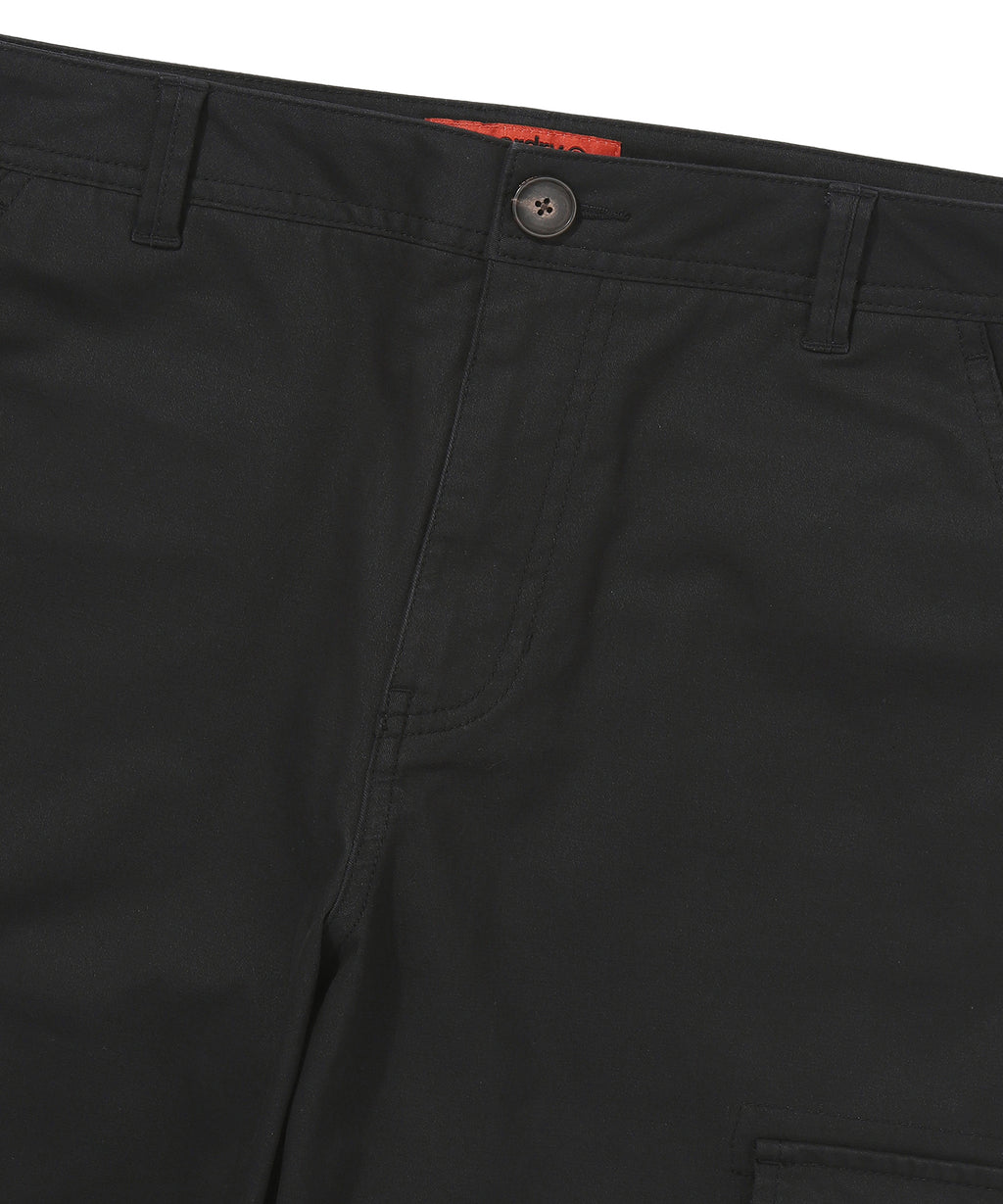 Label Slim Cargo Pants - Black