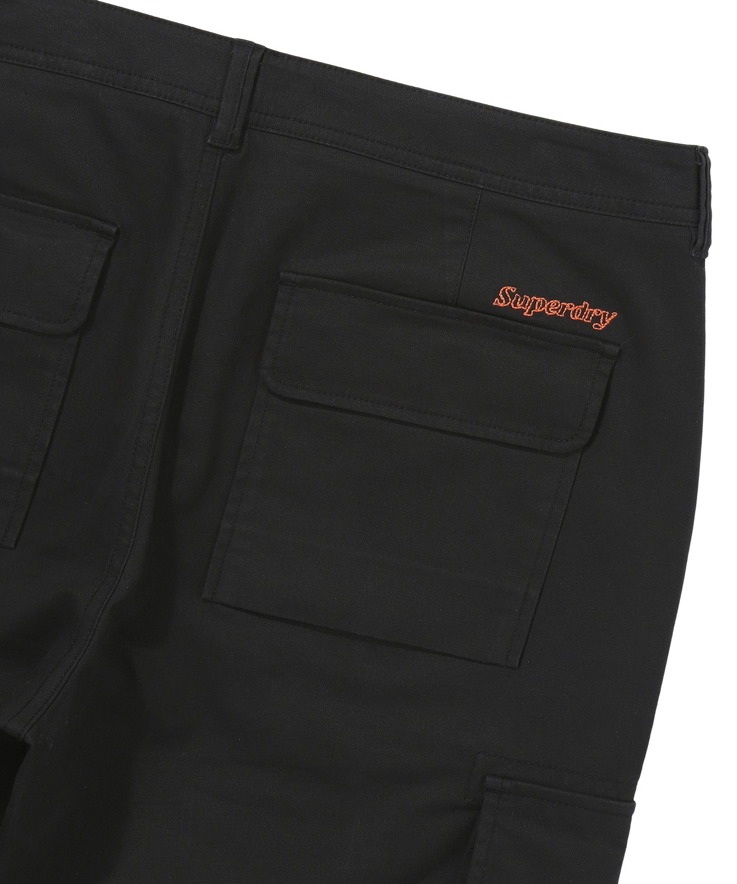 Label Slim Cargo Pants - Black