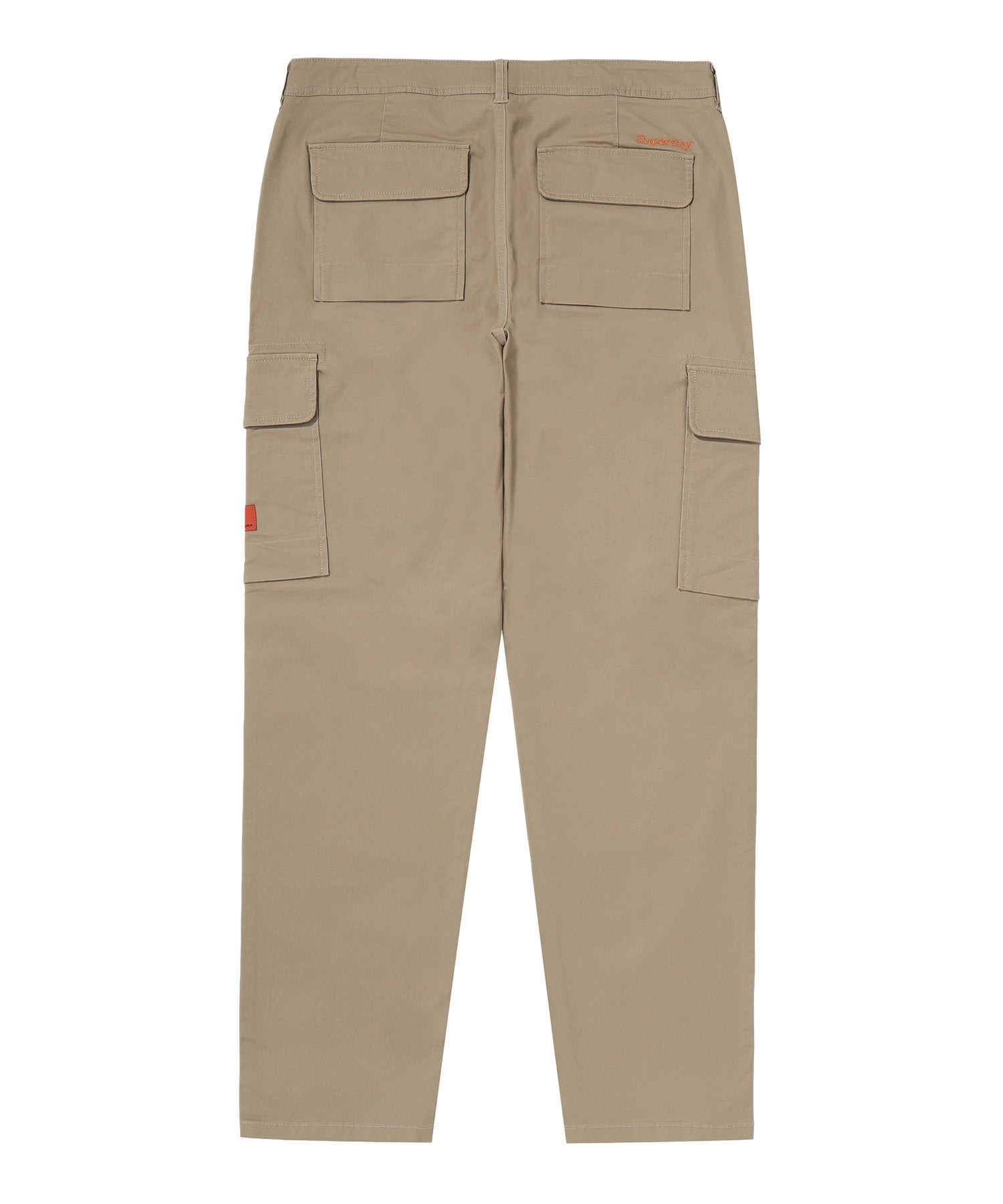 Label Slim Cargo Pants - D/Beige