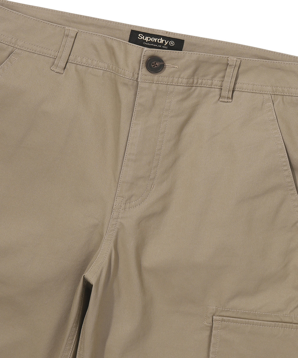 Label Slim Cargo Pants - D/Beige
