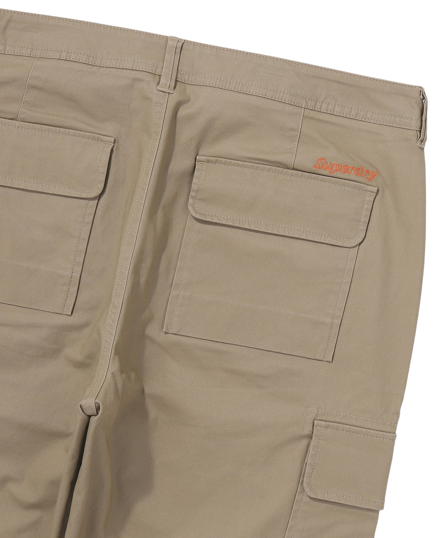 Label Slim Cargo Pants - D/Beige