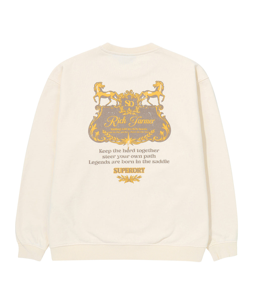 Rich Farmer Washed Sweatshirt - Cream