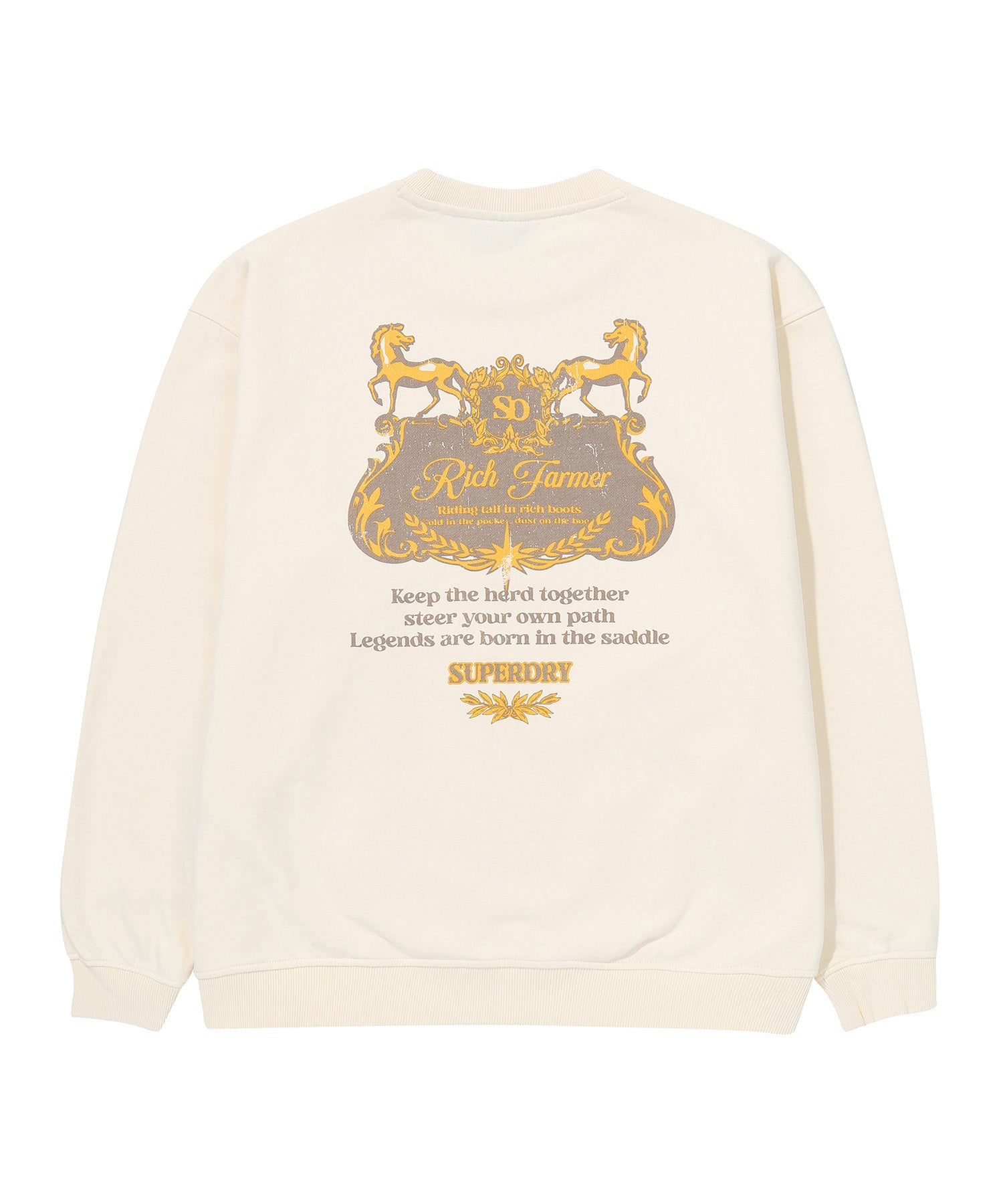 Rich Farmer Washed Sweatshirt - Cream