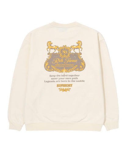 Rich Farmer Washed Sweatshirt - Cream