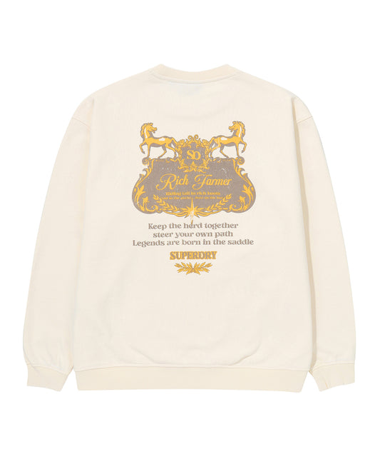 Rich Farmer Washed Sweatshirt - Cream