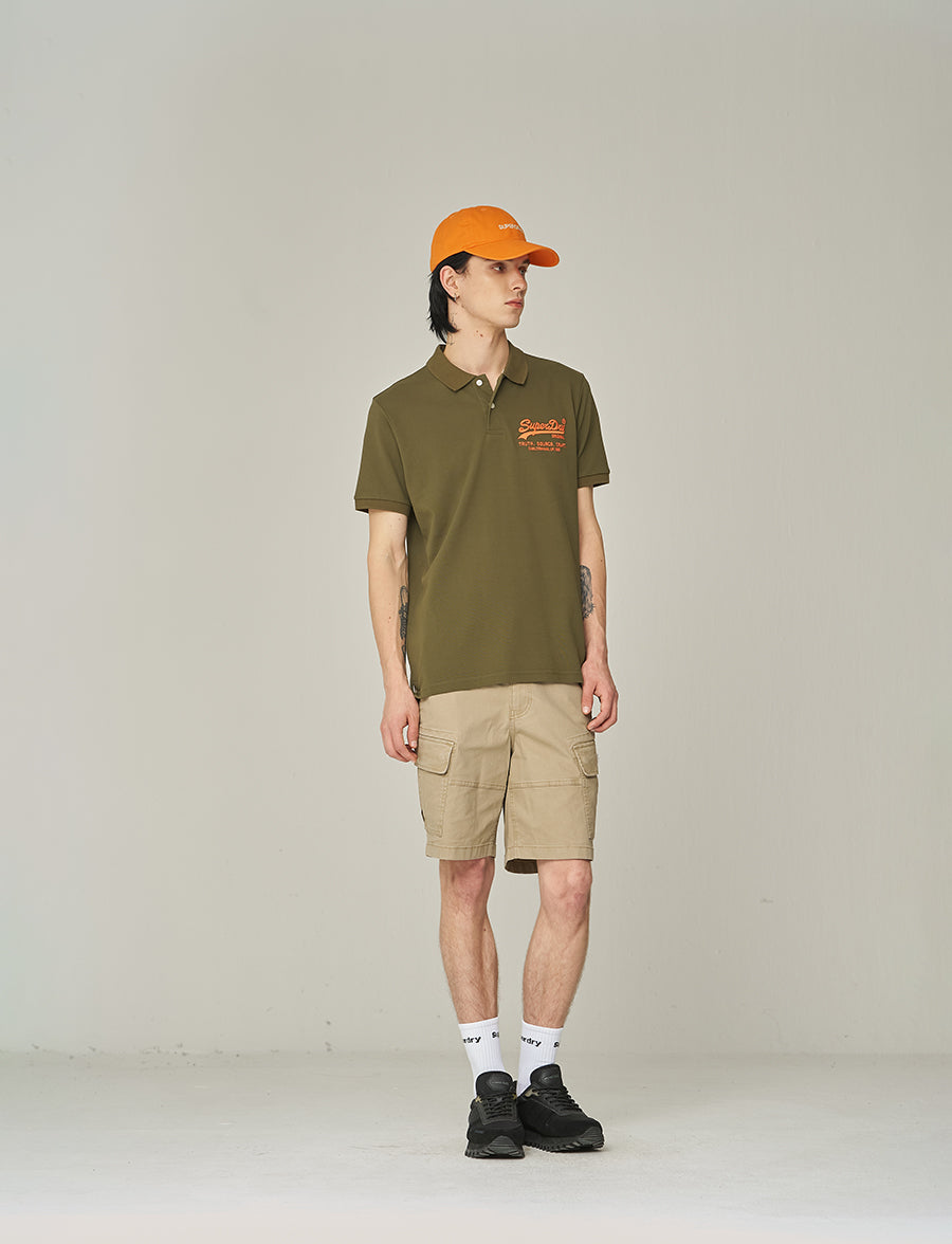 Muscle Fit Heritage Polo Shirts - Khaki