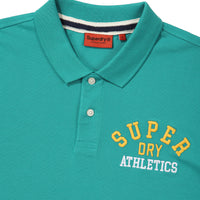 Muscle Fit Athletics Polo Shirt - L/Green