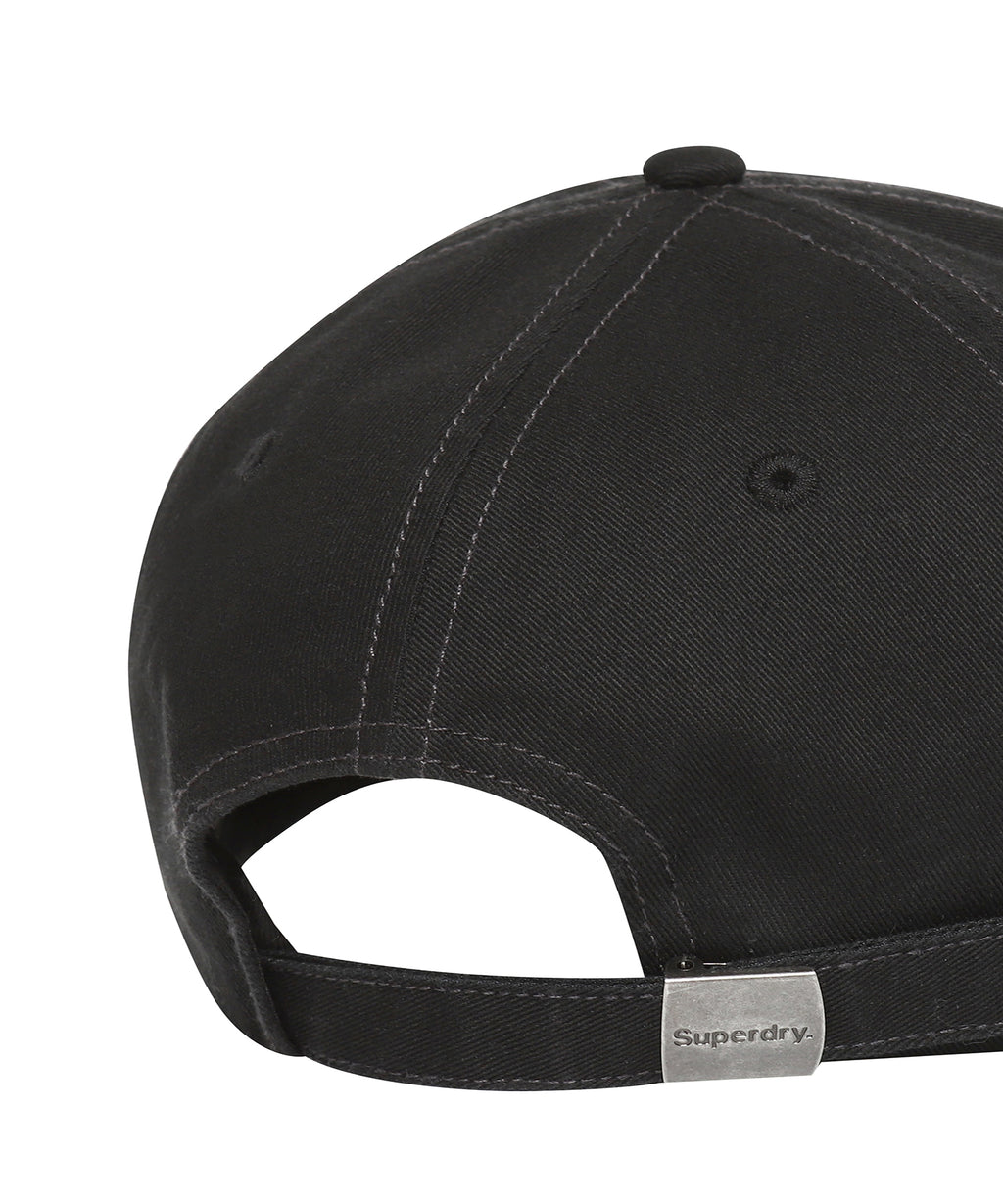 Vintage Embroidery Ball Cap - Black
