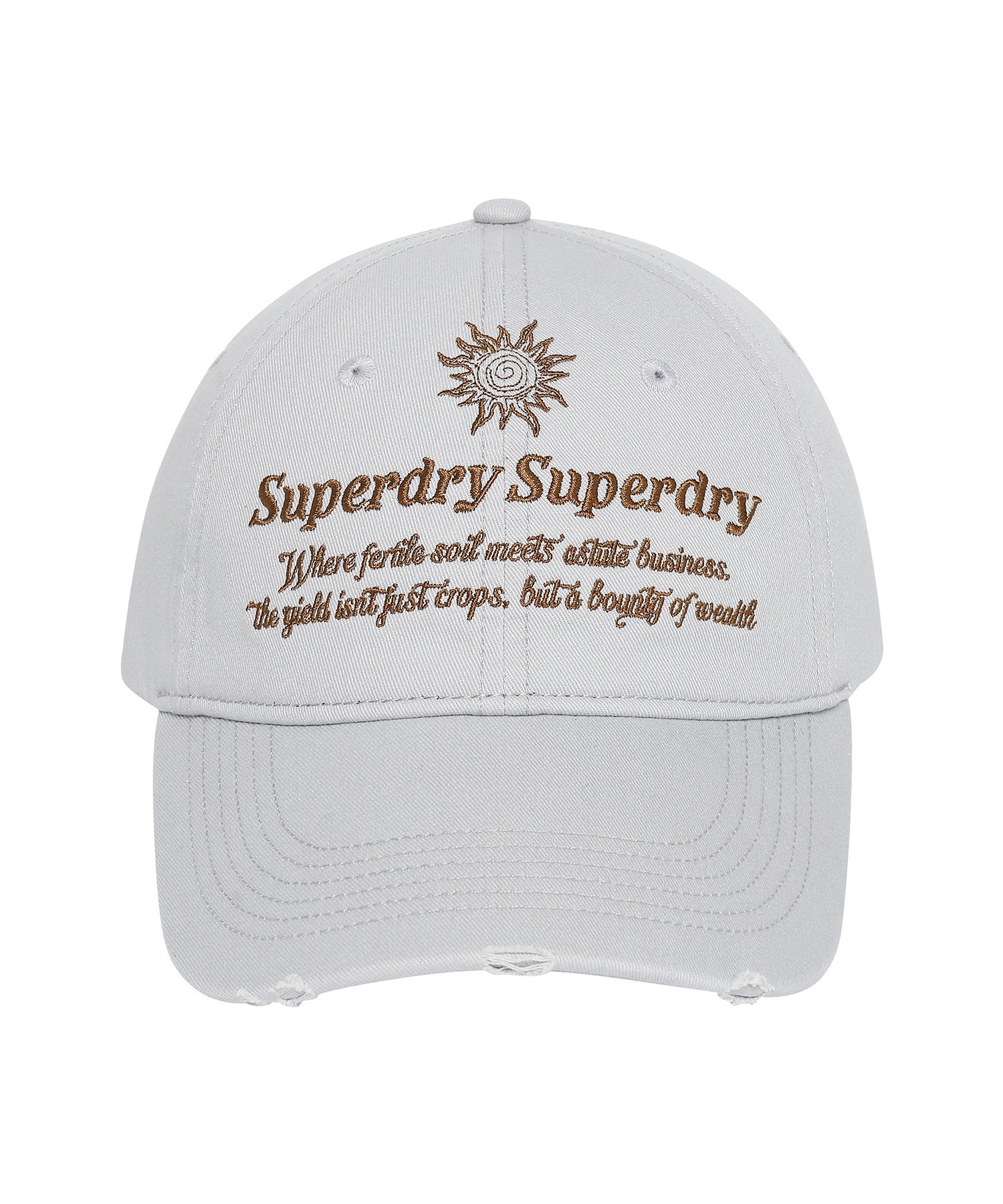 Vintage Embroidery Ball Cap - Grey