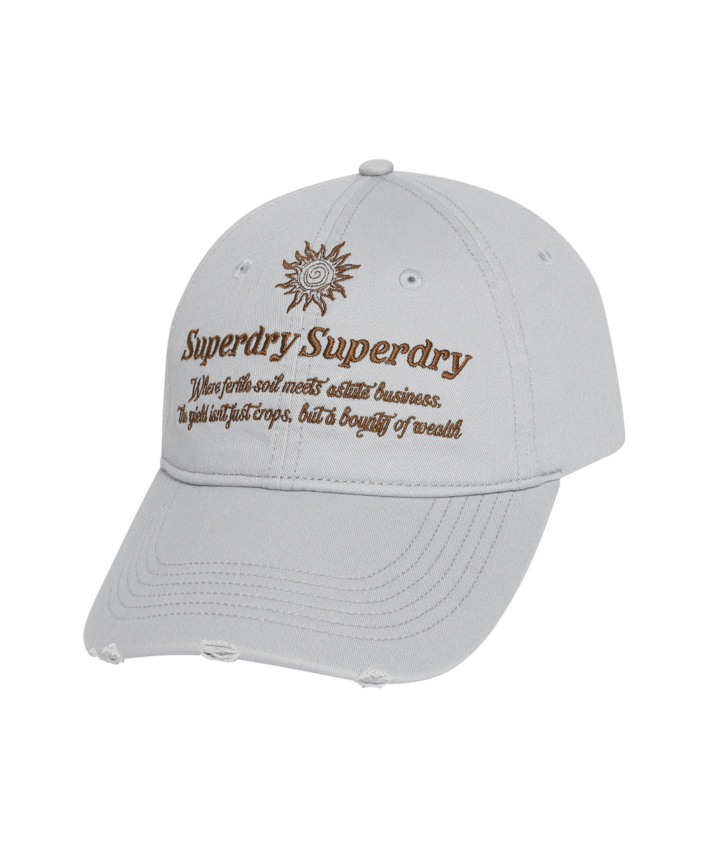 Vintage Embroidery Ball Cap - Grey