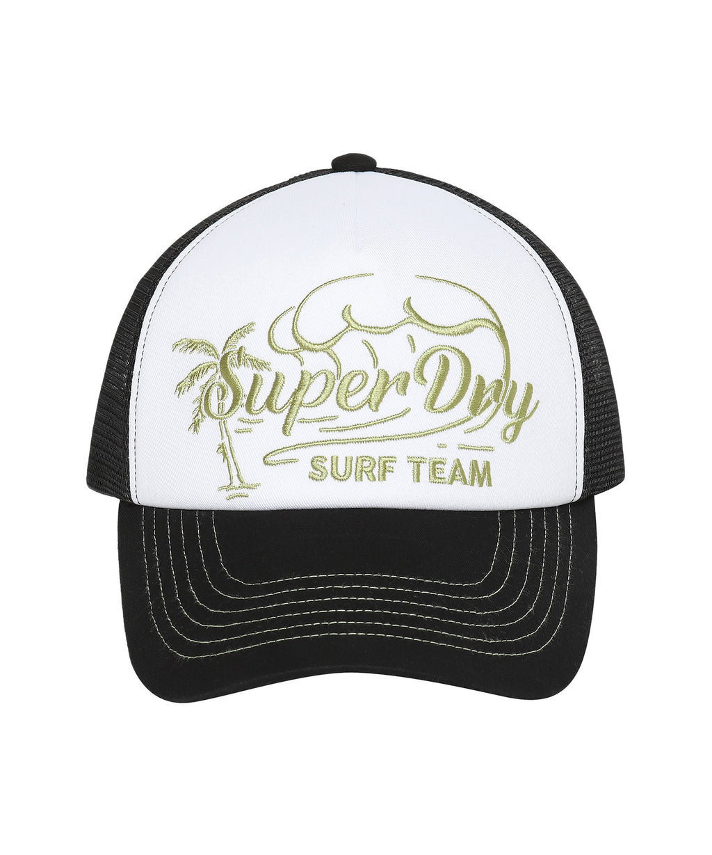 Surf Mesh Trucker Ball Cap - Black