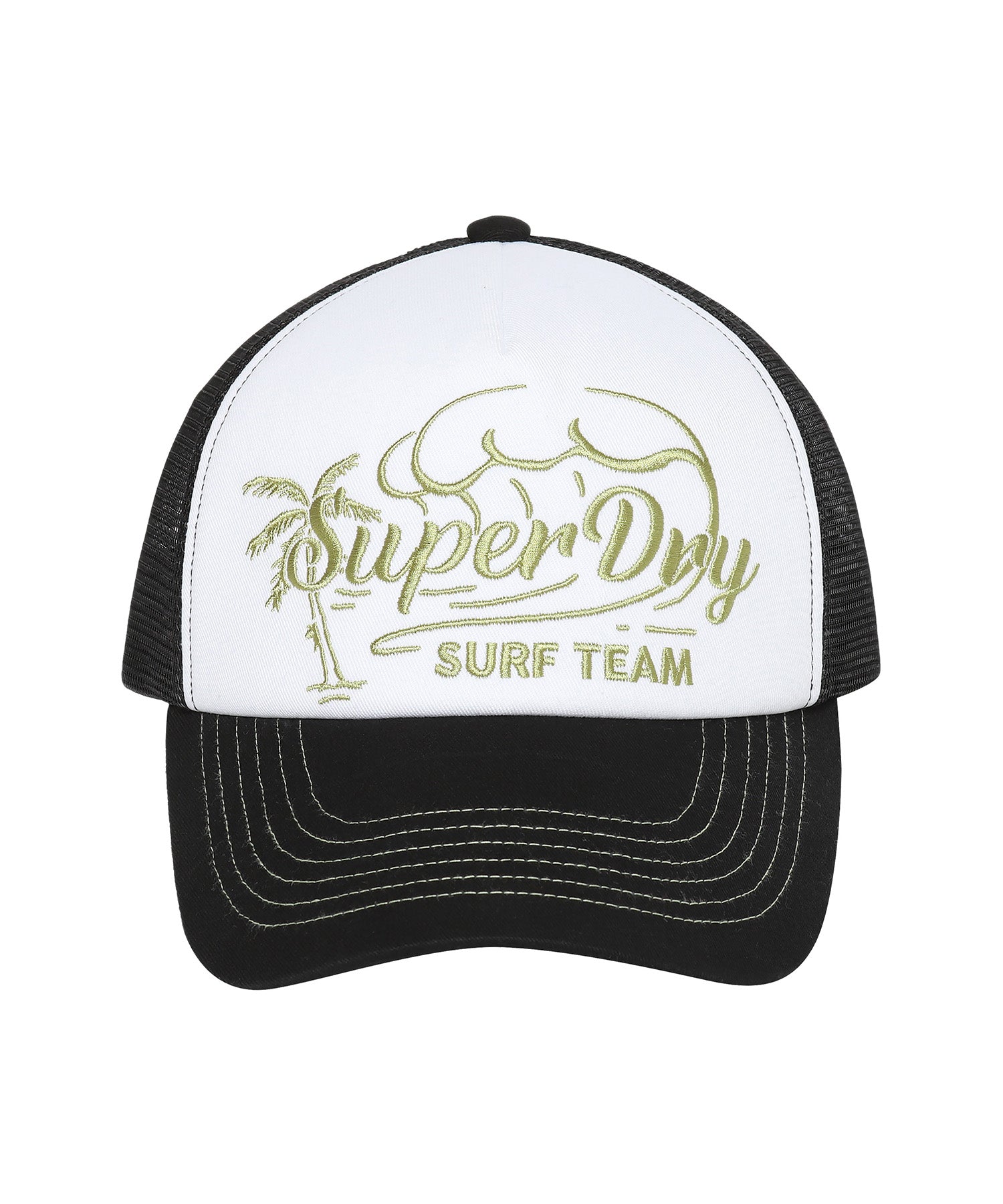 Surf Mesh Trucker Ball Cap - Black