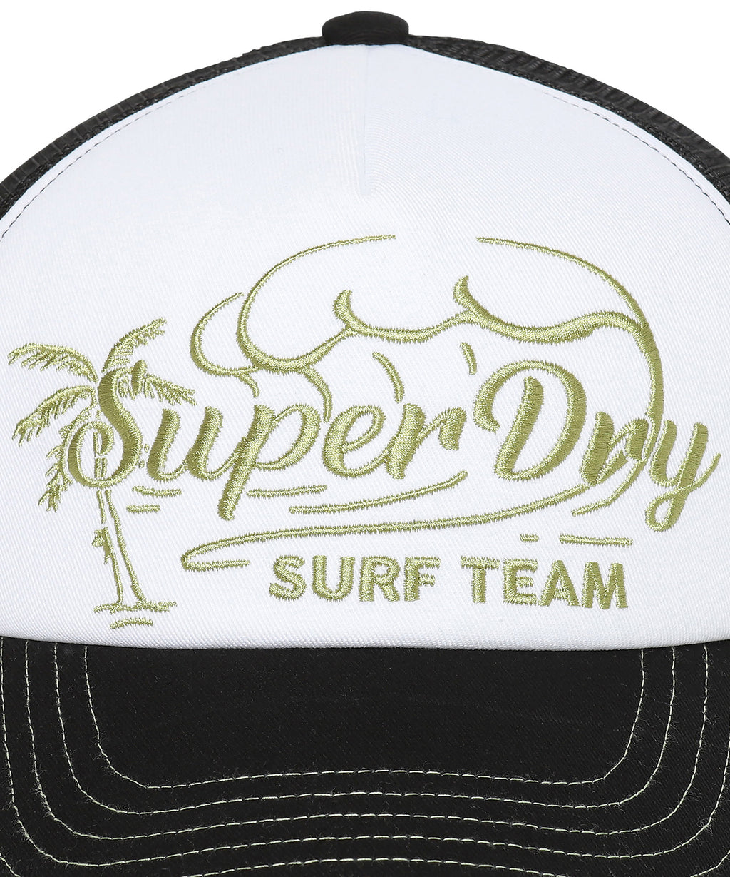 Surf Mesh Trucker Ball Cap - Black