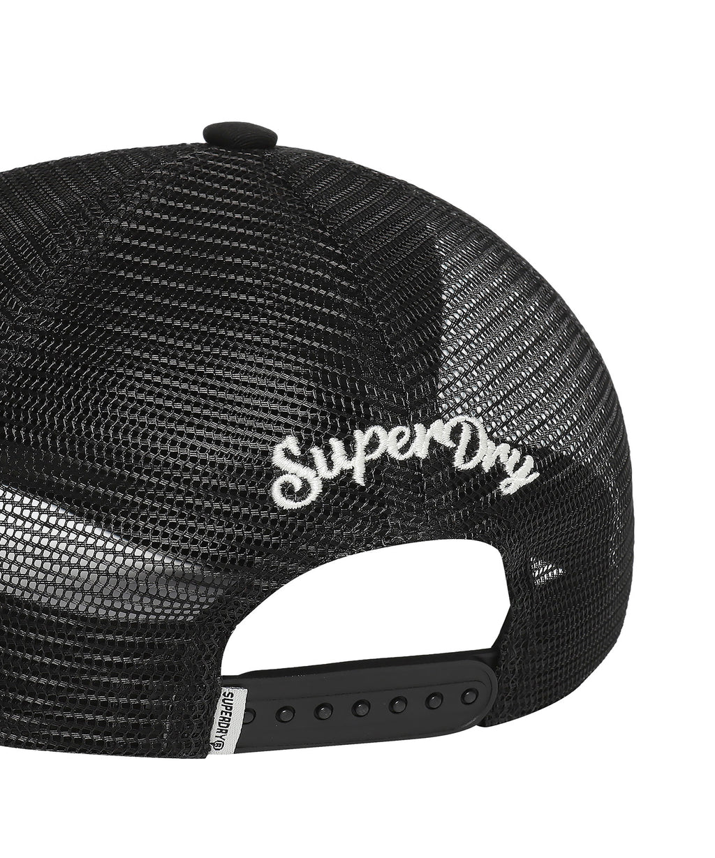 Surf Mesh Trucker Ball Cap - Black