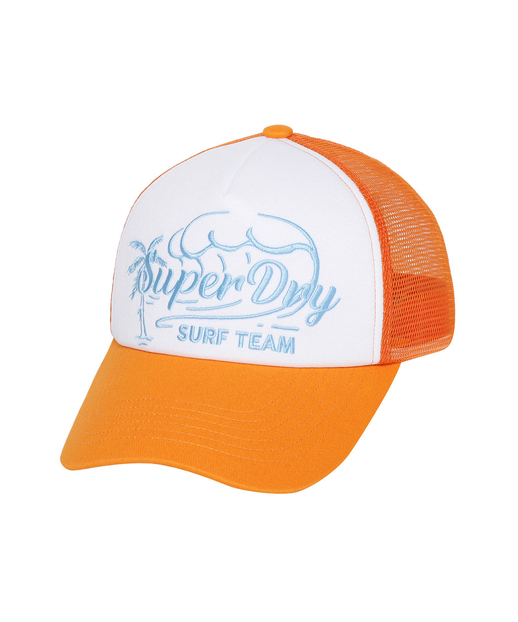 Surf Mesh Trucker Ball Cap - Orange