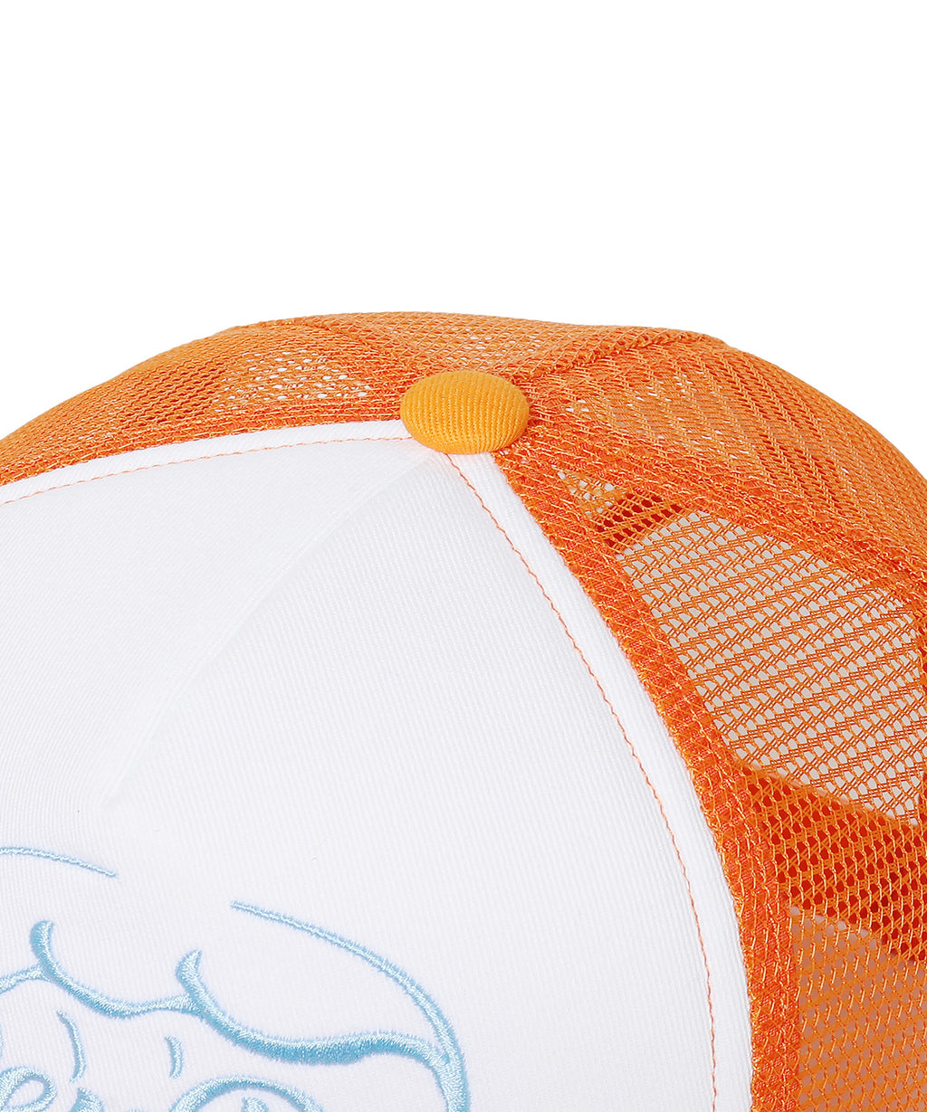 Surf Mesh Trucker Ball Cap - Orange