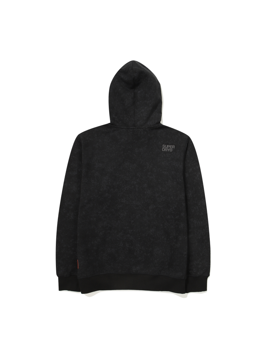 Regular Fit Vintage Small Logo Hoodie - Black