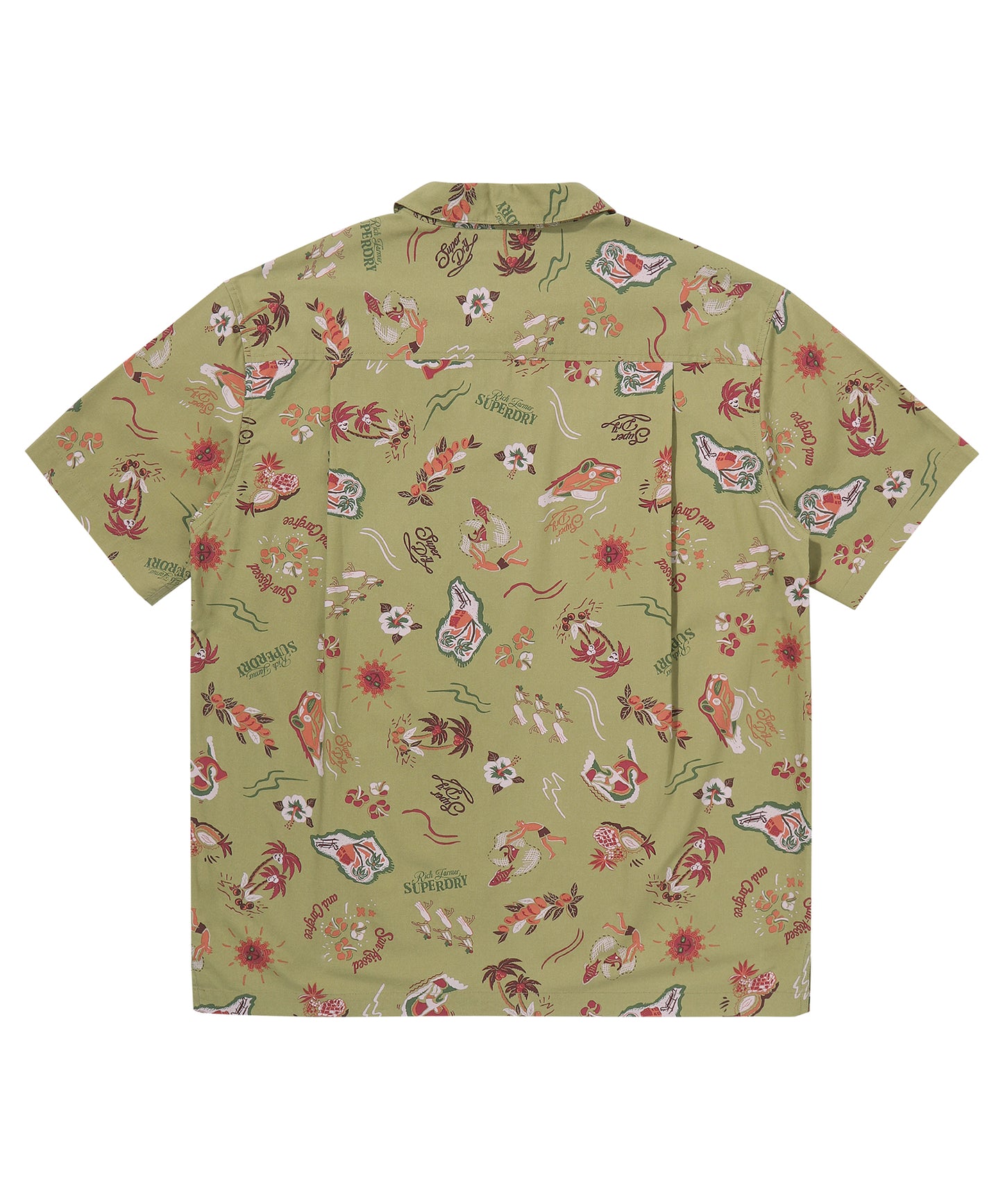 Farm Surf Hawaiian Shirt - Khaki