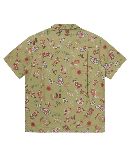 Farm Surf Hawaiian Shirt - Khaki