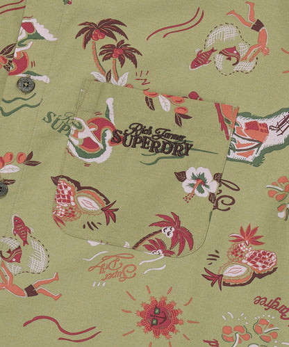 Farm Surf Hawaiian Shirt - Khaki