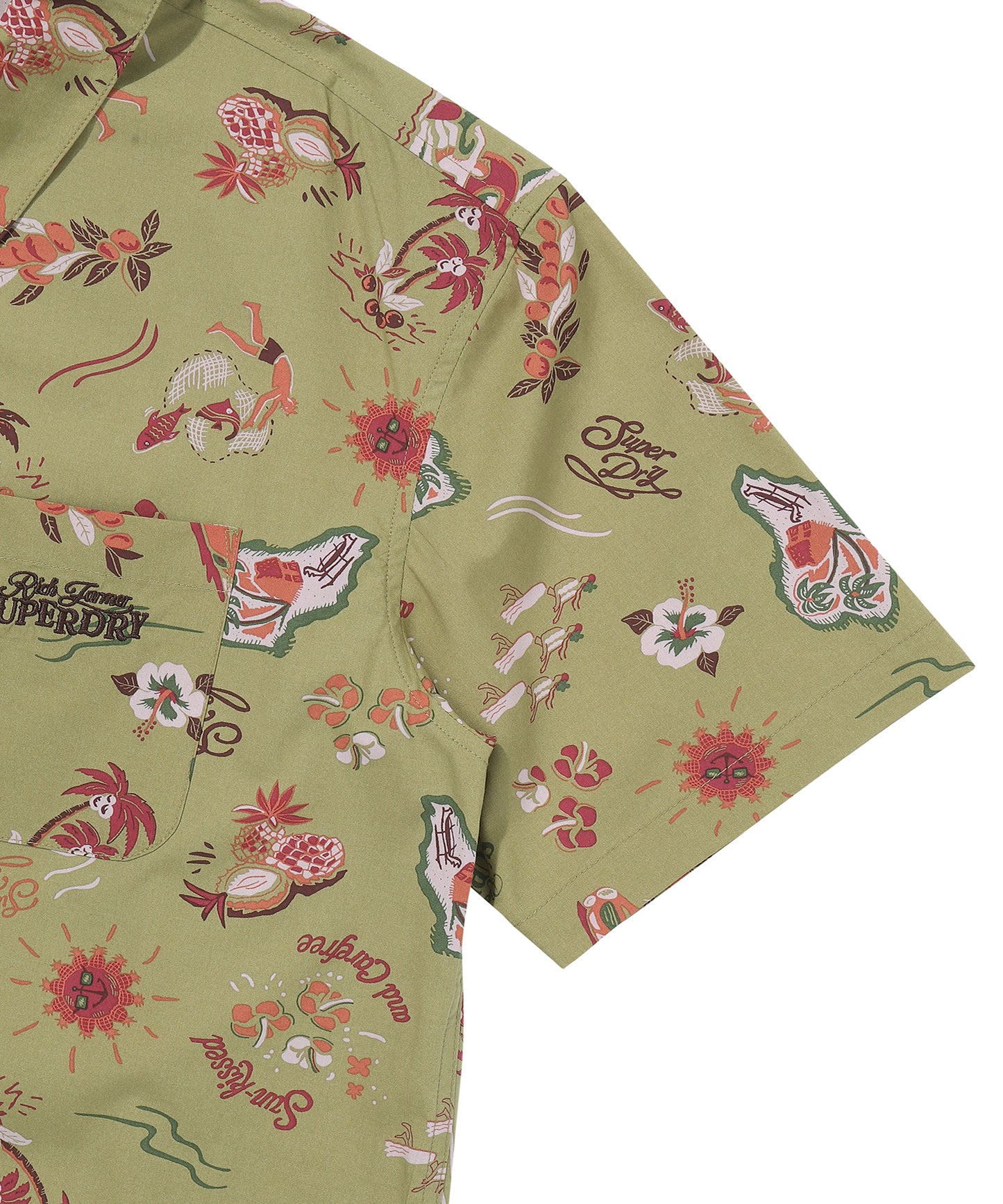 Farm Surf Hawaiian Shirt - Khaki