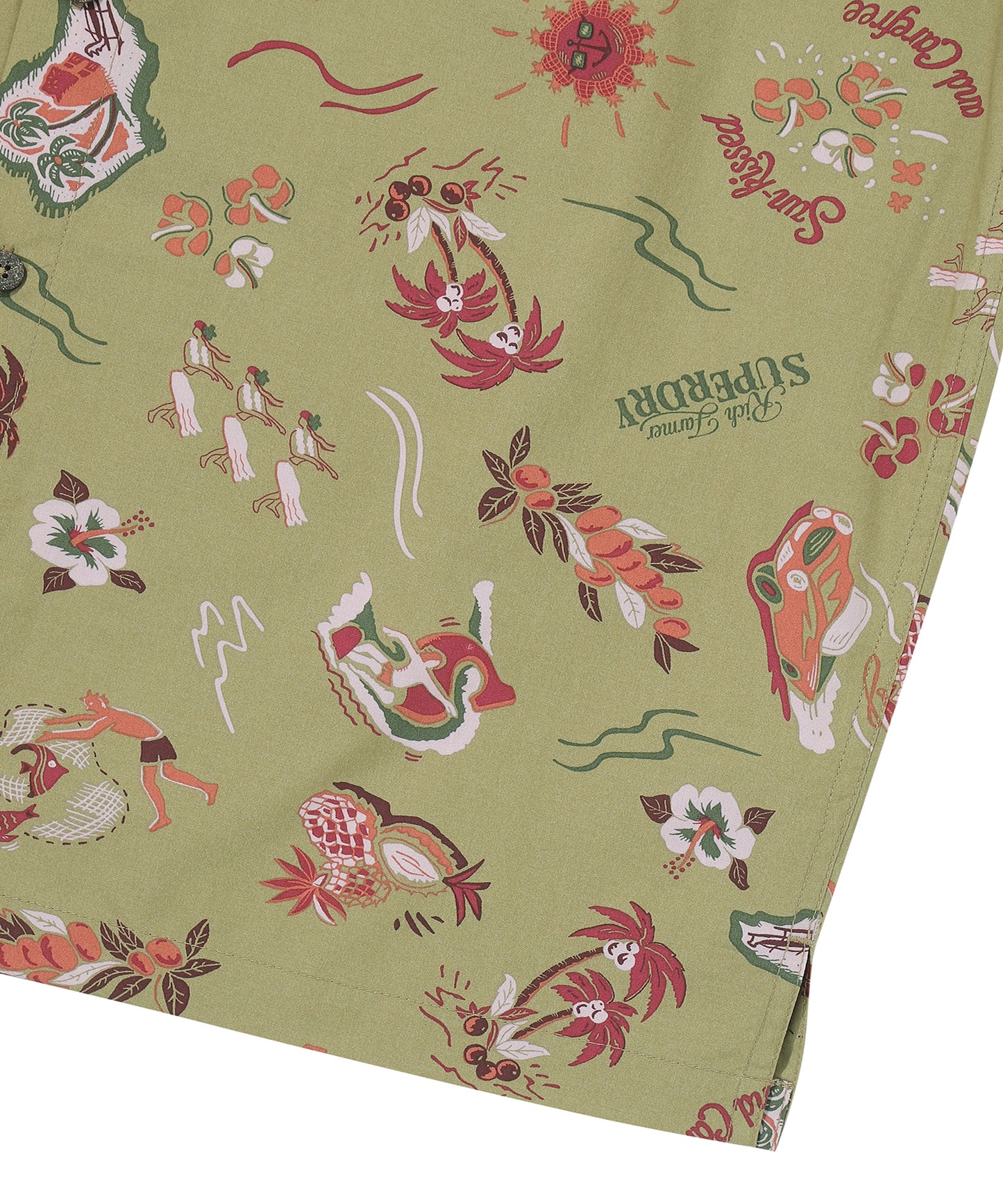 Farm Surf Hawaiian Shirt - Khaki