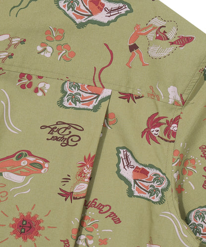 Farm Surf Hawaiian Shirt - Khaki