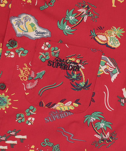 Farm Surf Hawaiian Shirt - Red