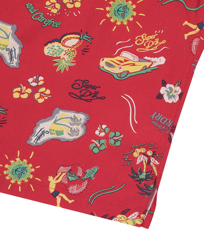 Farm Surf Hawaiian Shirt - Red