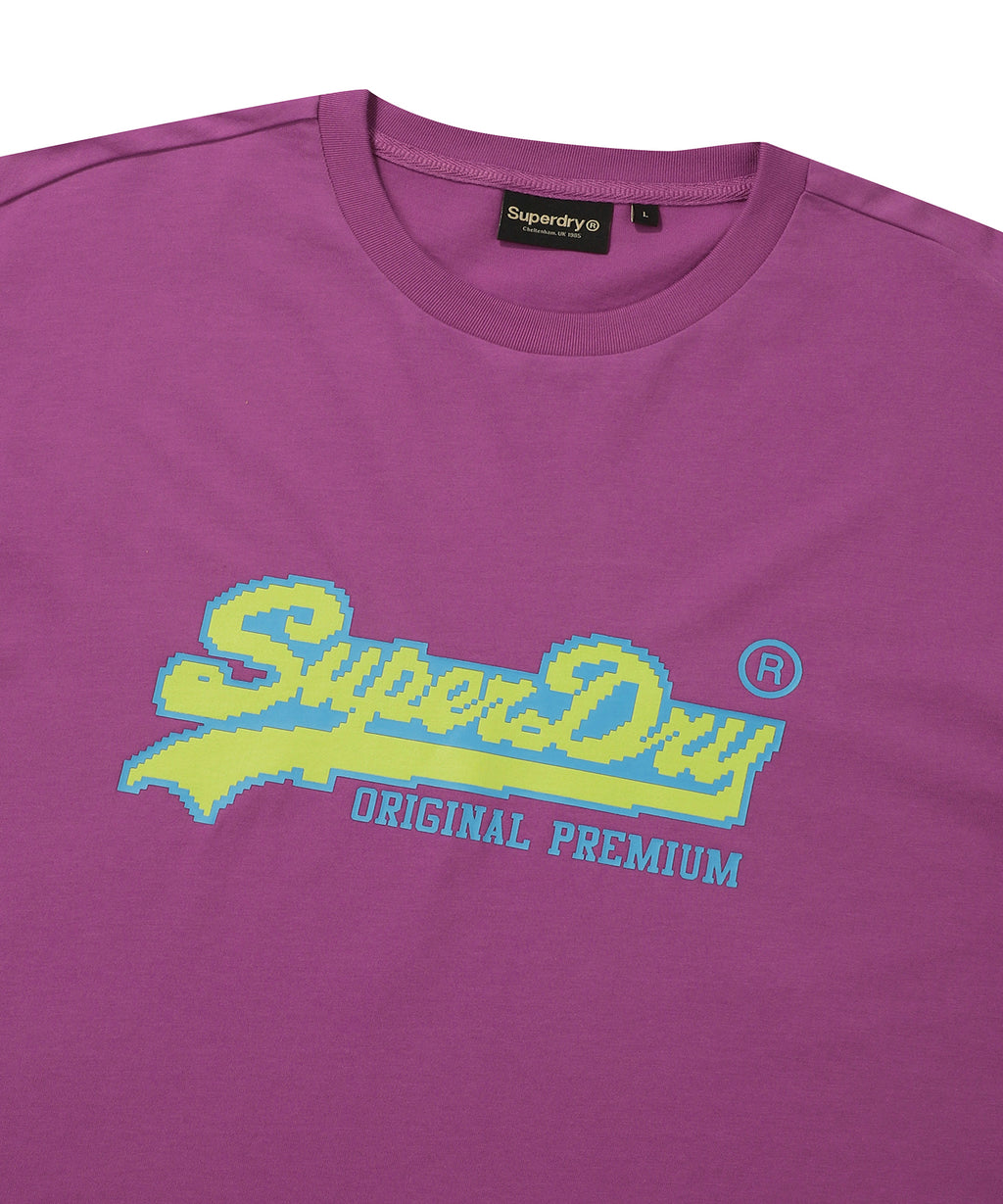 Pixel Logo T-Shirt - Purple