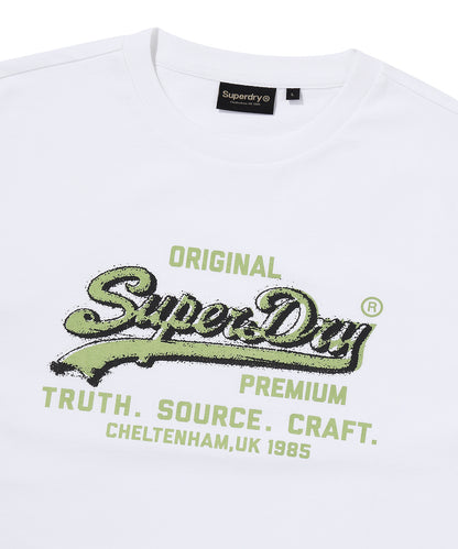 Sprayed Vintage Logo T-Shirt - White