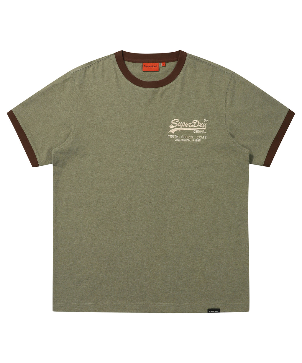 Vintage Logo Ringer T-Shirt - L/Khaki