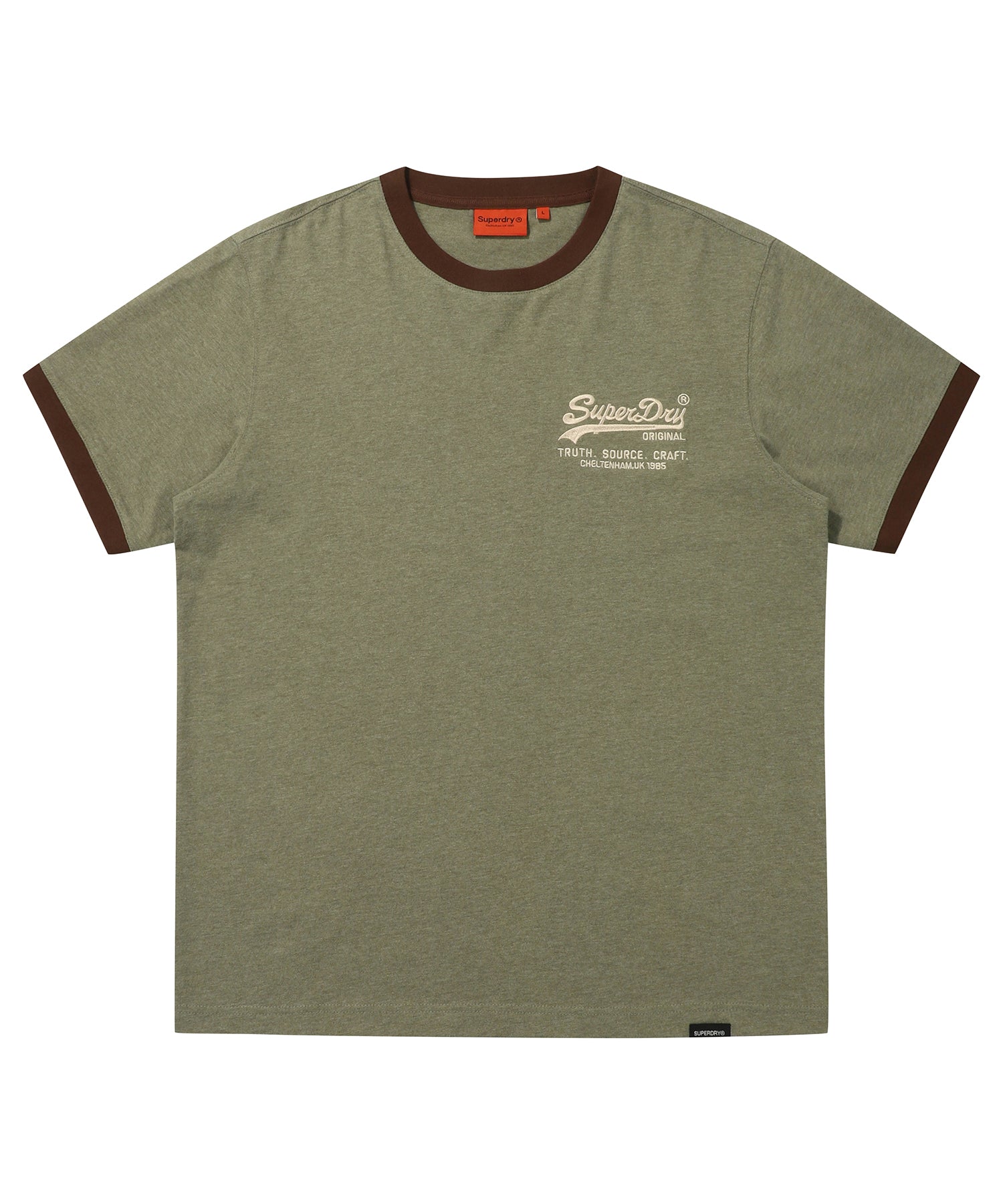 Vintage Logo Ringer T-Shirt - L/Khaki