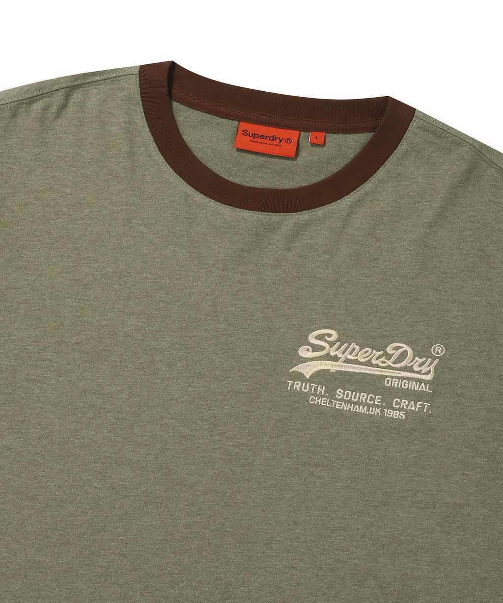 Vintage Logo Ringer T-Shirt - L/Khaki