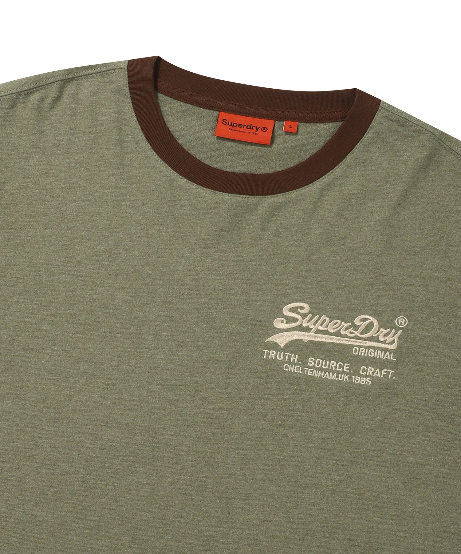 Vintage Logo Ringer T-Shirt - L/Khaki