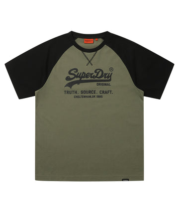 Vintage Logo Raglan T-Shirt - Black