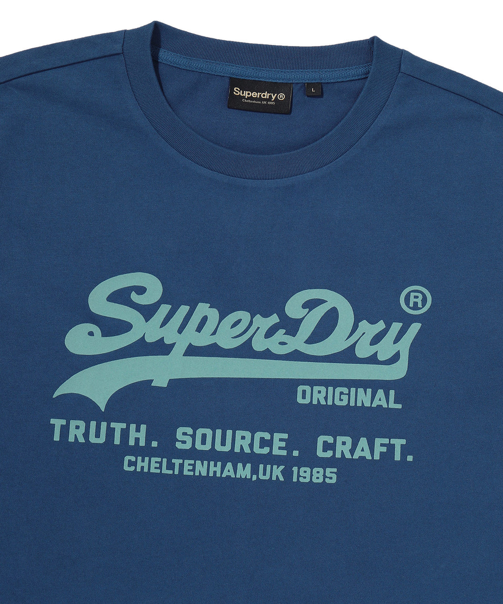Vintage Logo T-Shirt - D/Blue