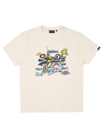 Vintage Dragon T-Shirt - Cream