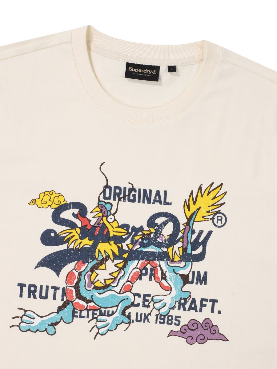 Vintage Dragon T-Shirt - Cream